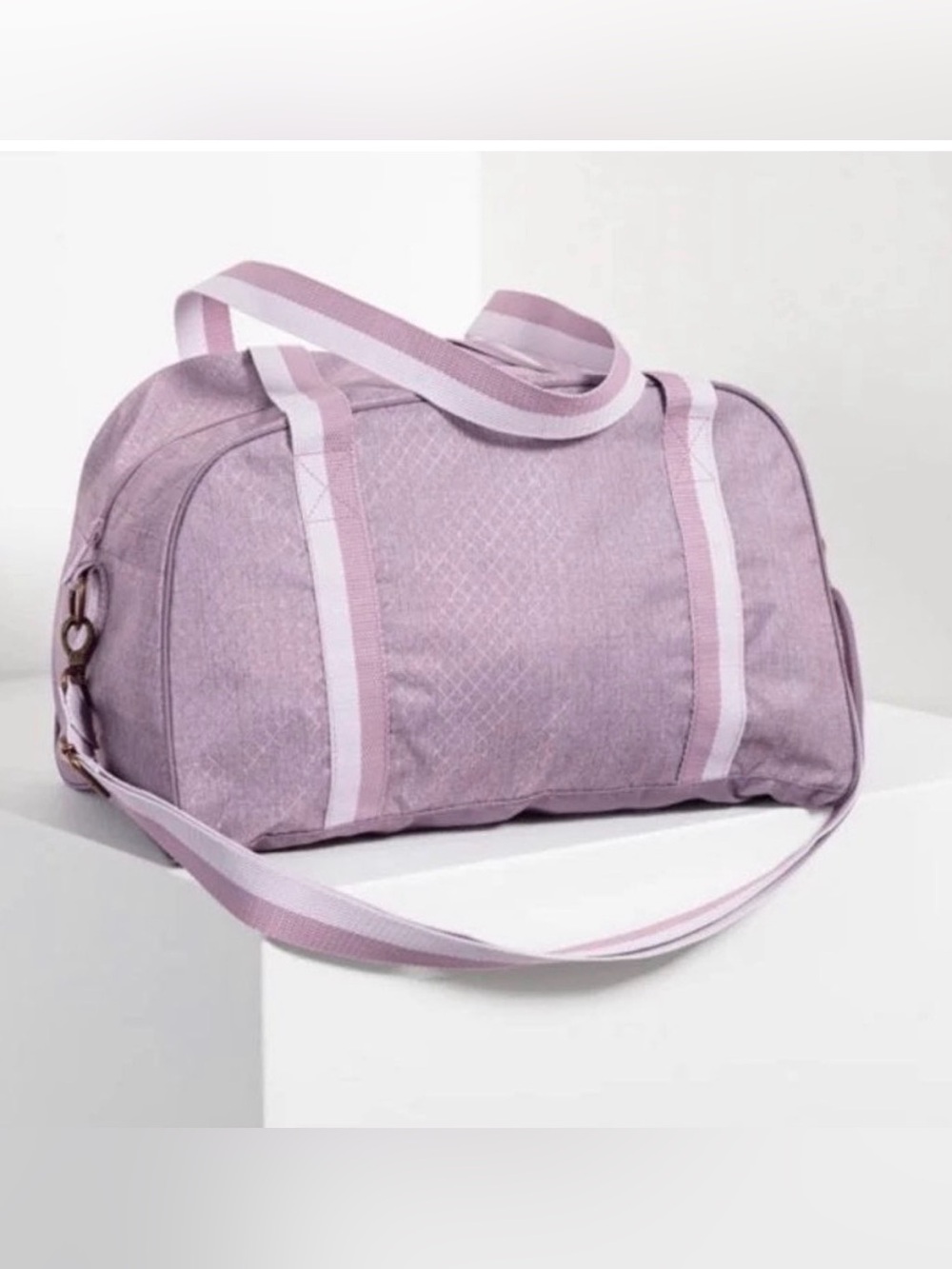 Thirty-One All Packed Mini Duffle Bag Purple Crosshatch - New in Bag